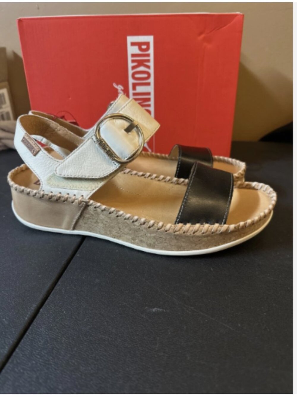 Pikolinos Leather Sandals - Marina-Black- EU 41 (US 10.5-11)-NEW-A642179 - Picture 2 of 3